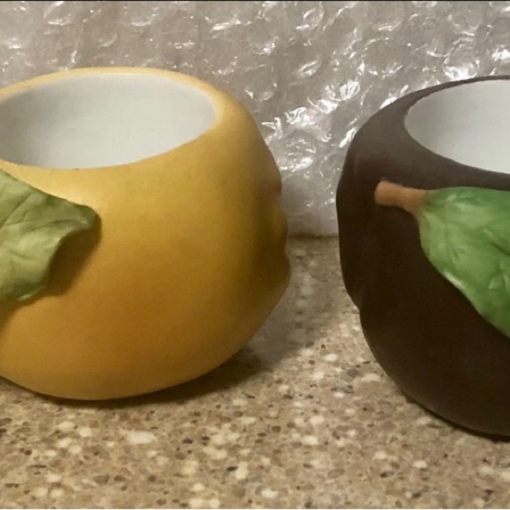 PARTYLITE Fruit Shaped Tea Light Candle Holders Set Home Decor